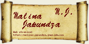 Malina Japundža vizit kartica